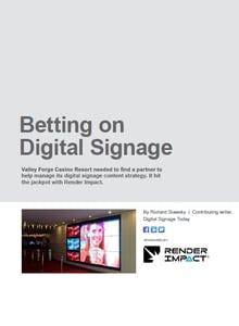 Digital Signage Casino Case Study Motion Graphics Content