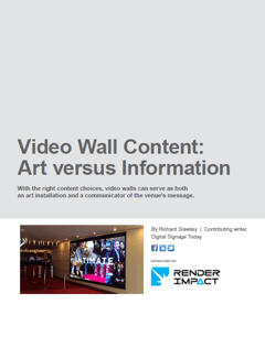 Video Wall Content Art Information White Paper Digital Signage