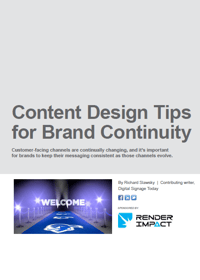 Digital Signage Content Design Tips Brand Continuity Motion Graphics White Paper