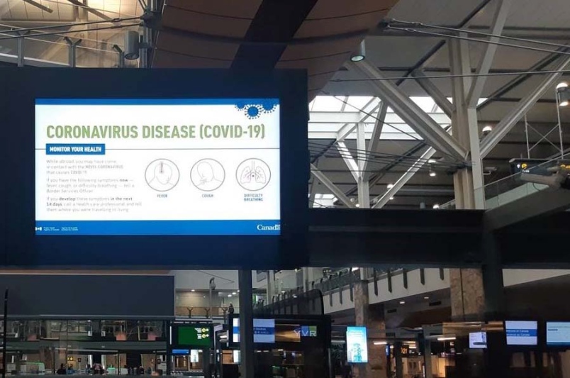 Digital Signage Coronavirus Render Impact